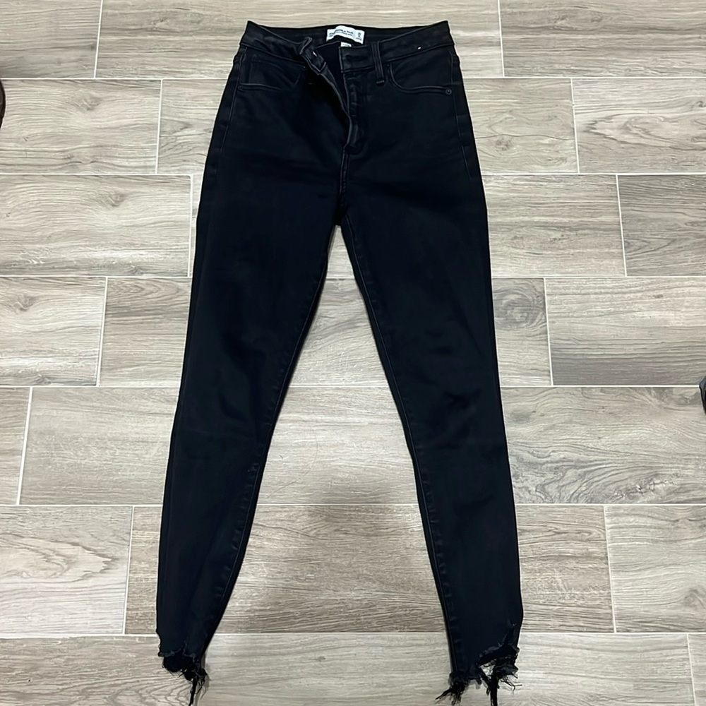 Abercrombie High Rise Super Skinny Ankle Curve Love Black- some fading